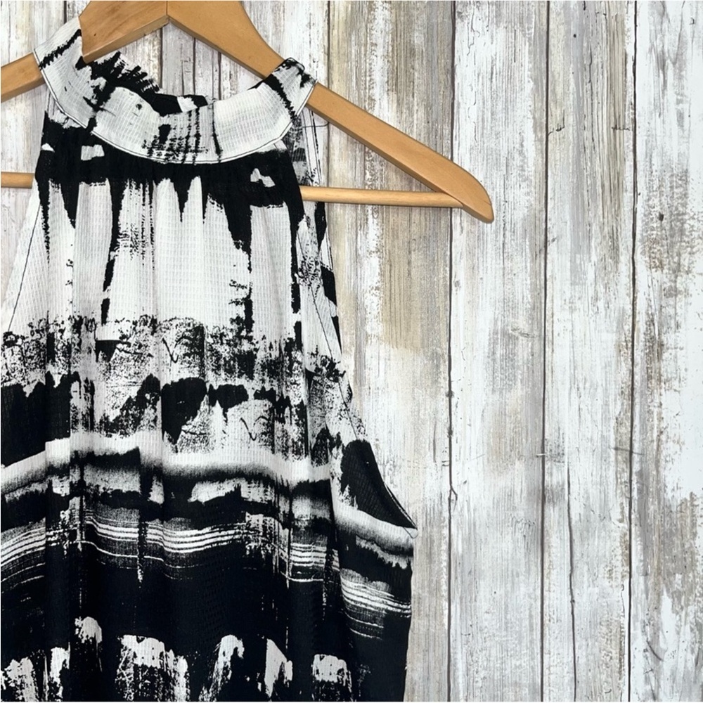 Tyche Black & White Printed High Neck Halter - Picture 2 of 5